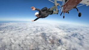 Man skydiving