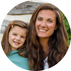 Headshot image of Bekah Lovell and her daughter