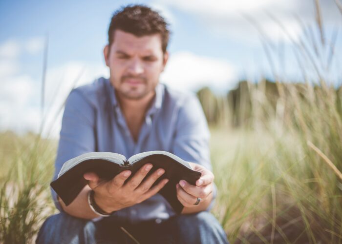 christian-leadership-following-Jesus Christian leadership begins with following Jesus, man reading his Bible